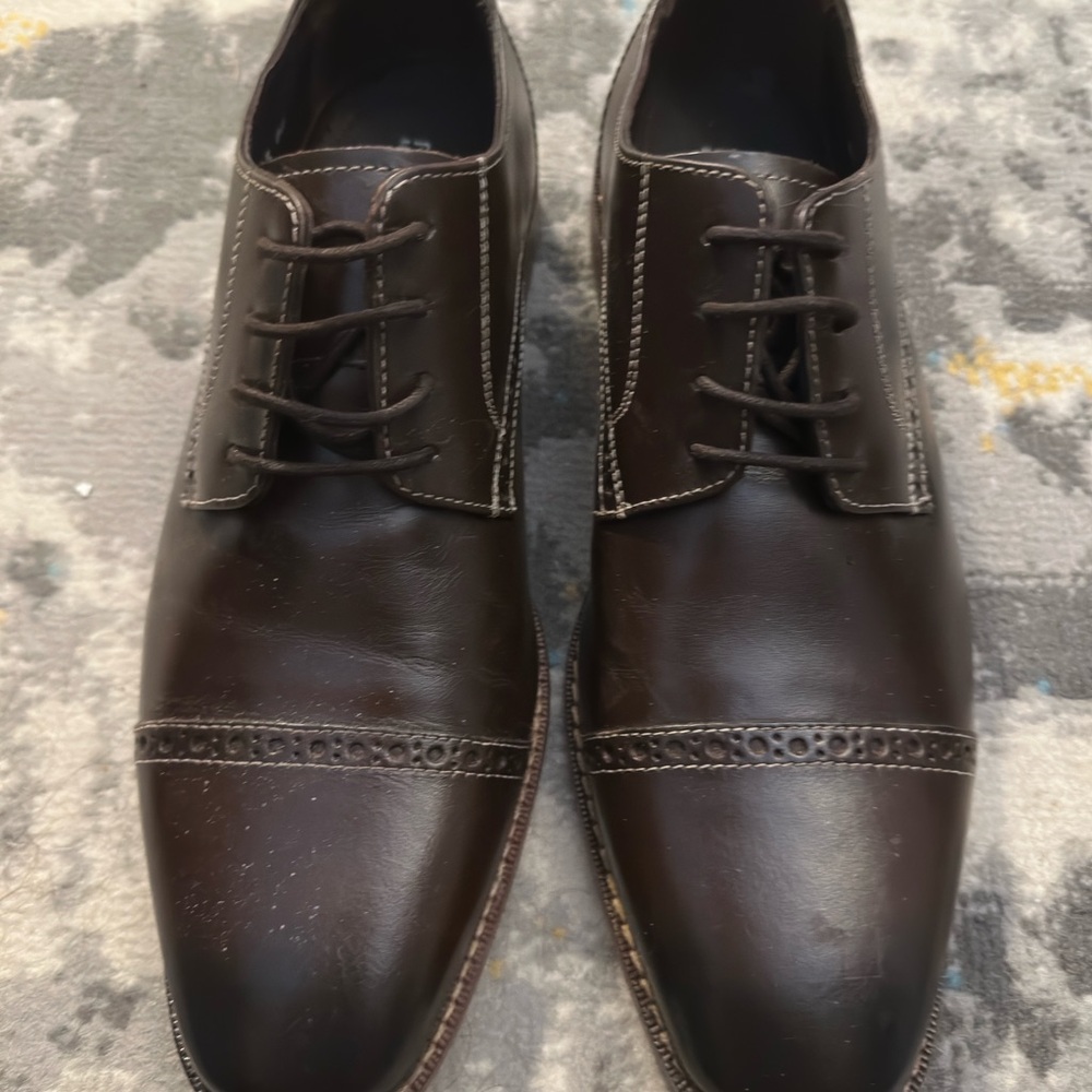 Classic Brown Leather Men's Dress Shoes